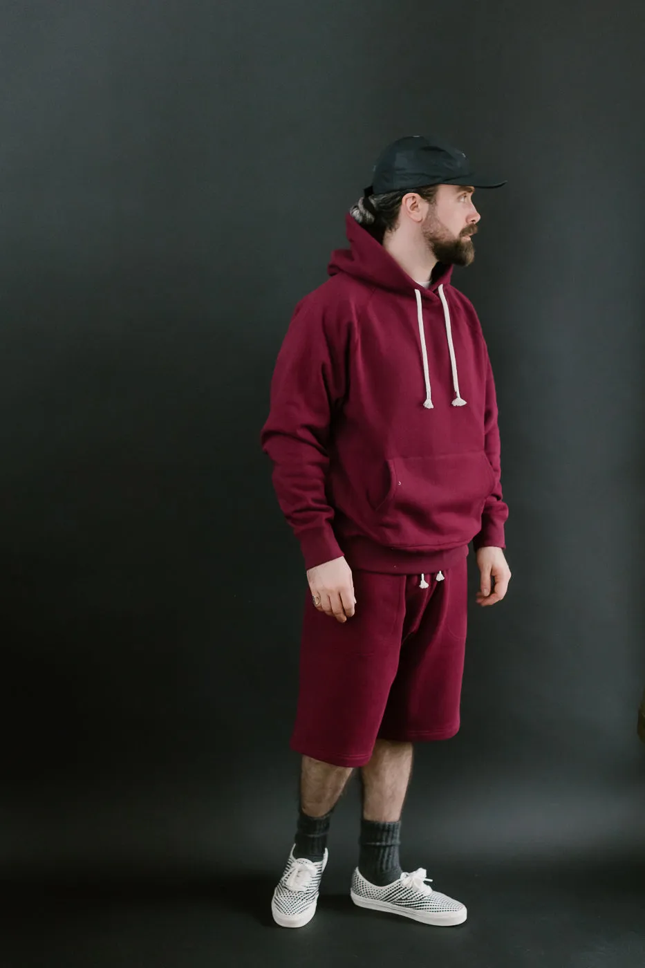 Sweat Shorts - Super Looper French Terry - Burgundy