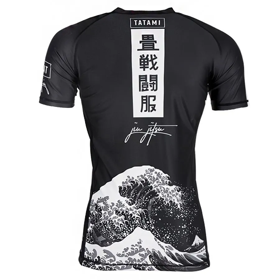 T-SHIRT DE COMPRESSION KANAGAWA - Manches courtes - Noir