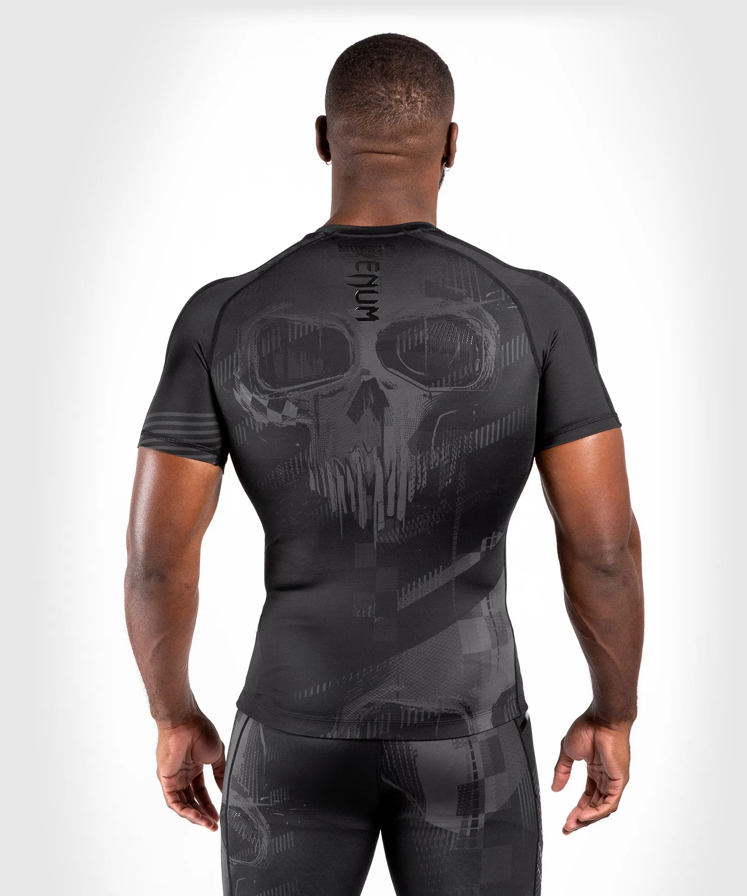 T-shirt de compression Venum Skull - Manches courtes - Noir/Noir