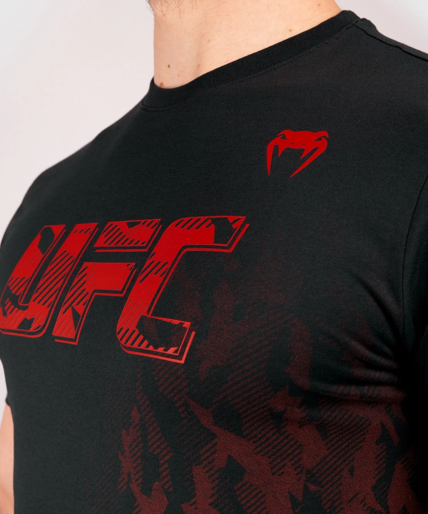 T-shirt Manches Courtes en Coton Homme UFC Venum Authentic Fight Week - Noir