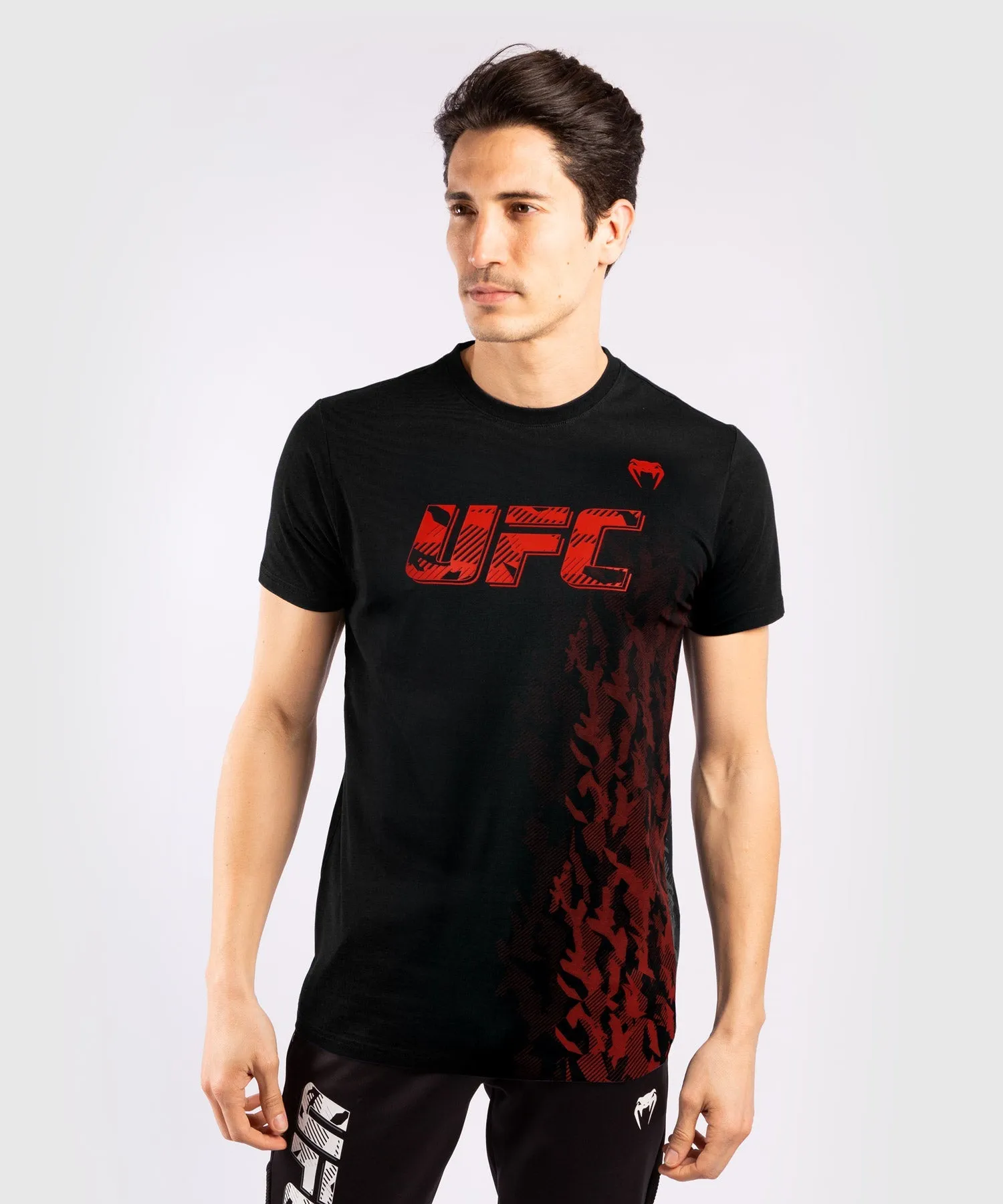 T-shirt Manches Courtes en Coton Homme UFC Venum Authentic Fight Week - Noir