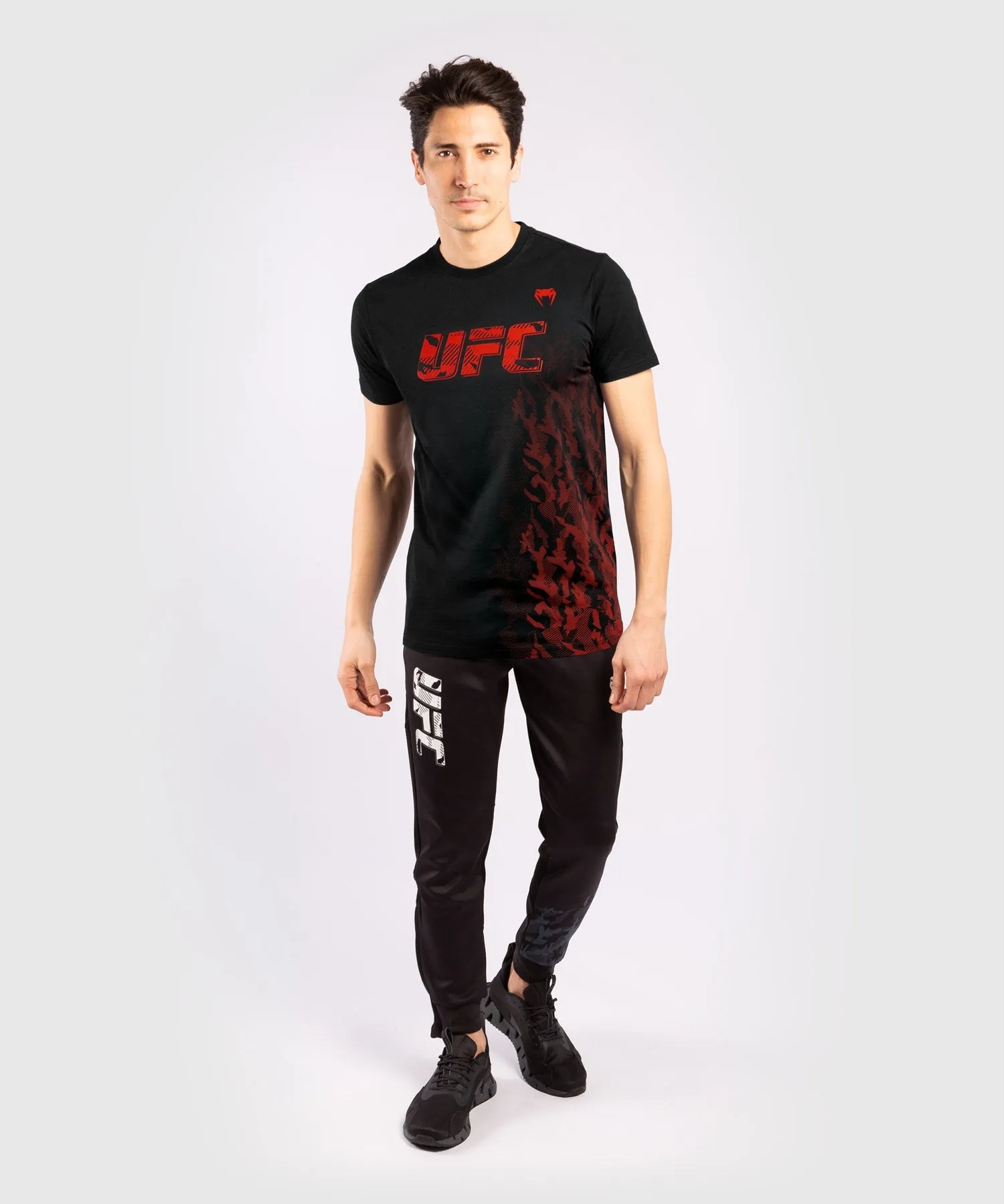 T-shirt Manches Courtes en Coton Homme UFC Venum Authentic Fight Week - Noir