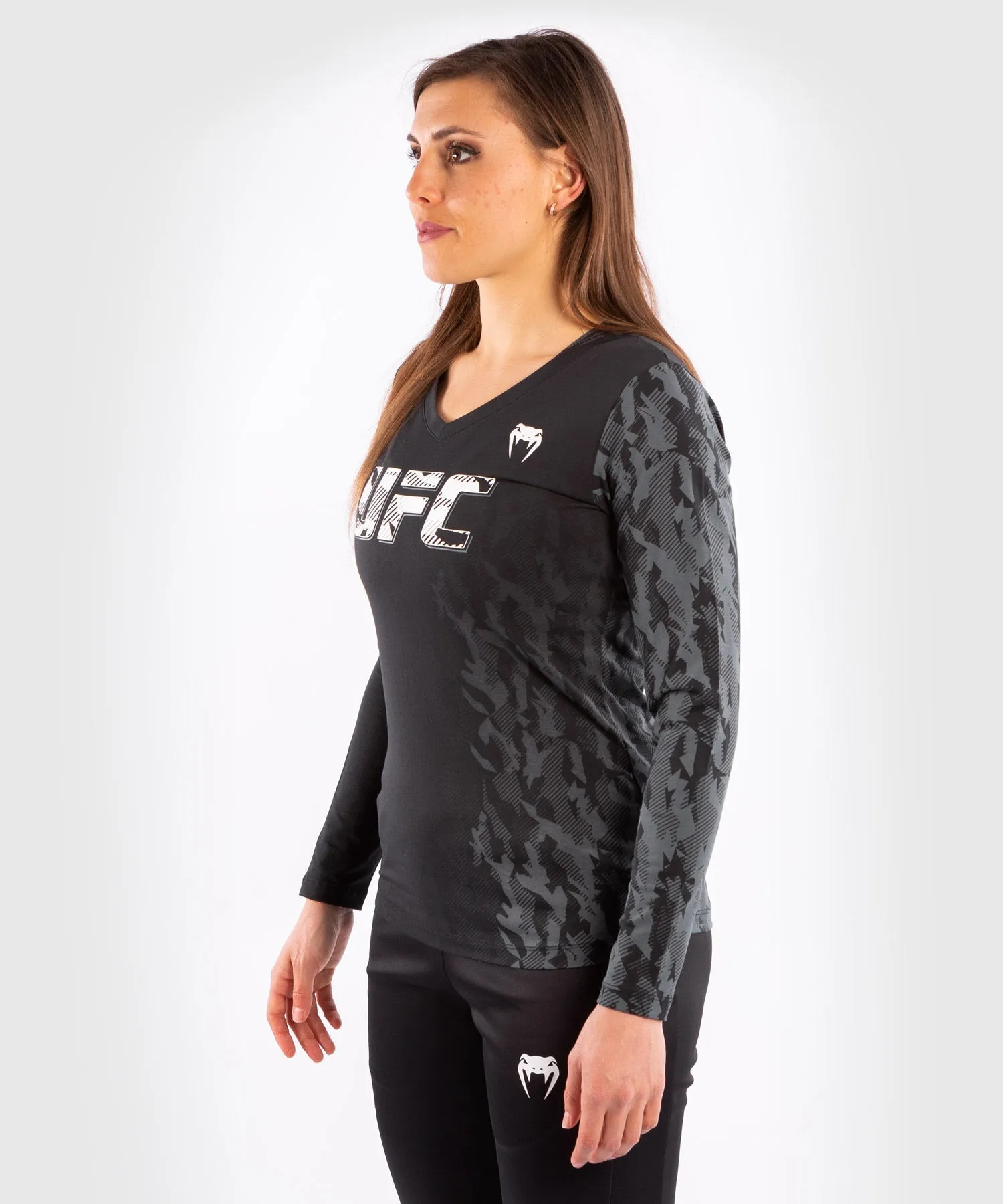 T-shirt Manches Longues Femme UFC Venum Authentic Fight Week - Noir