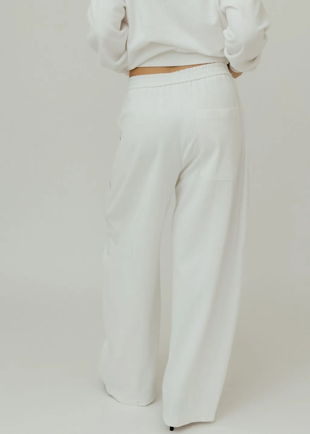 Tibi Active Knit Winslow Pant in White