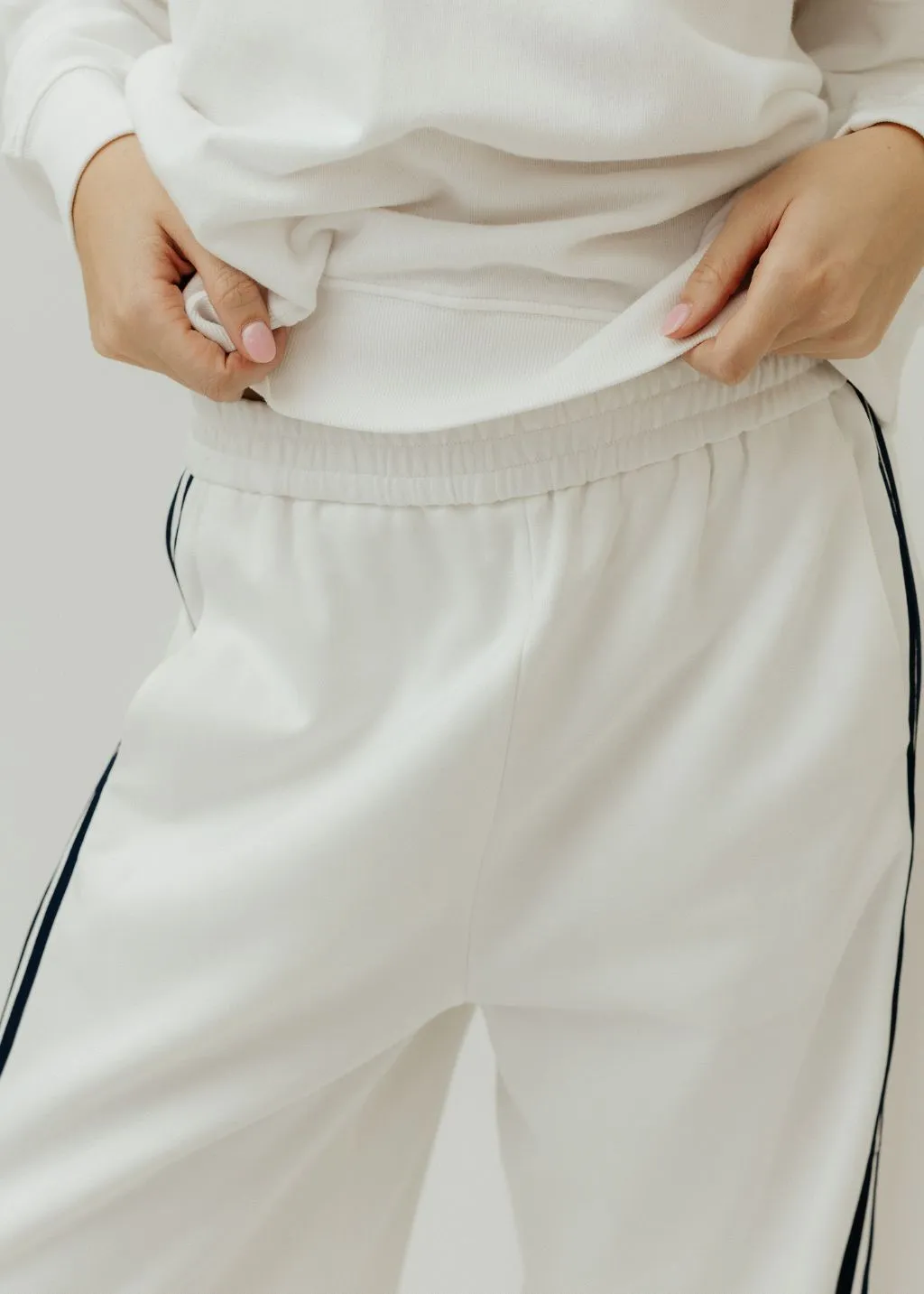 Tibi Active Knit Winslow Pant in White