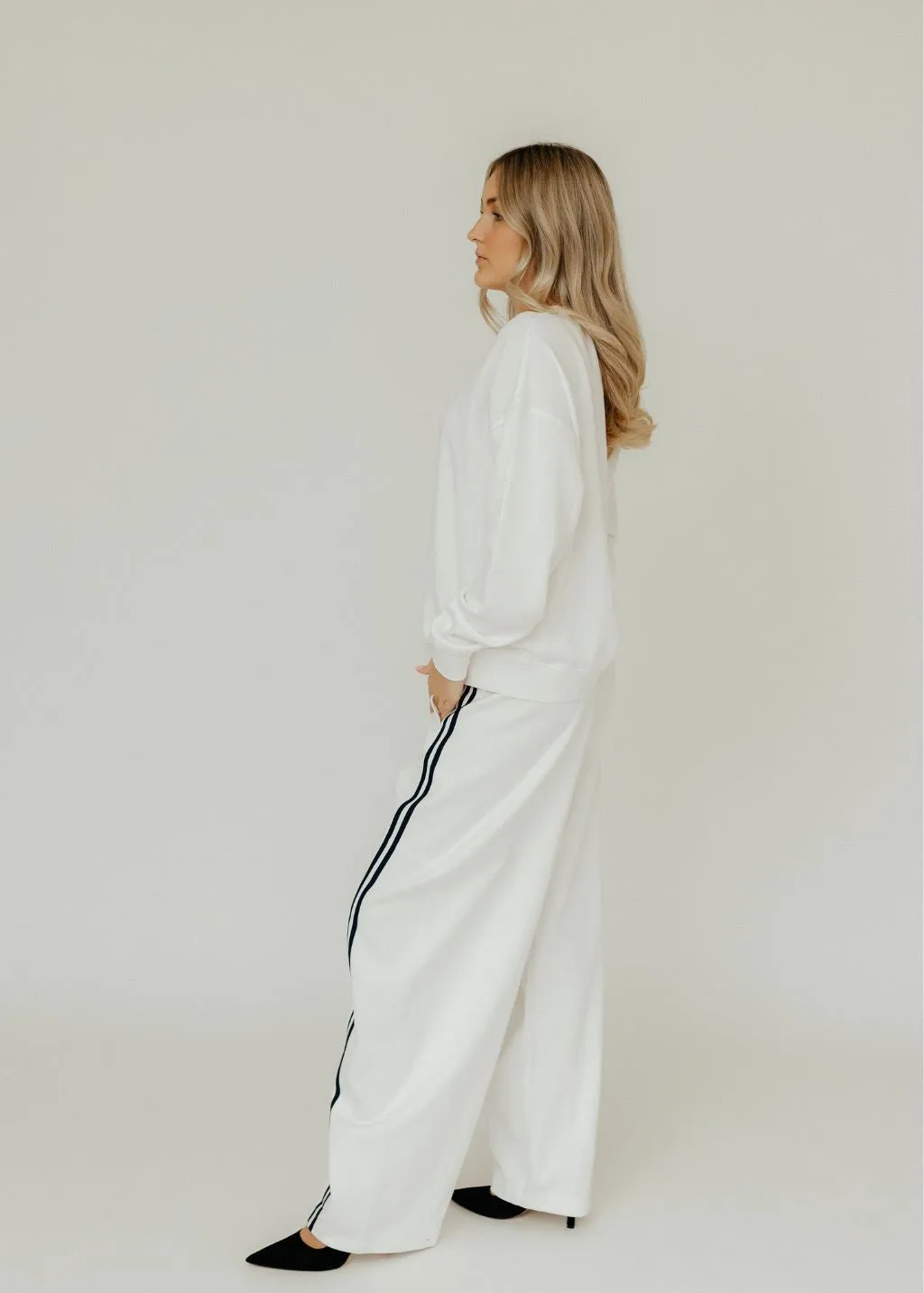 Tibi Active Knit Winslow Pant in White