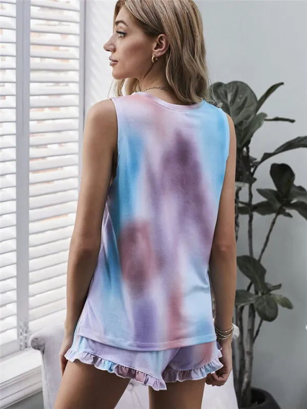 Tie Dye Top & Shorts Set Loungewear