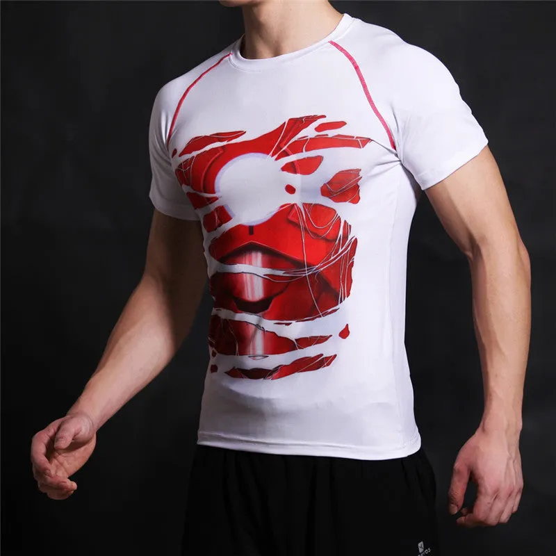 TONY STARK Compression T-shirt (White)