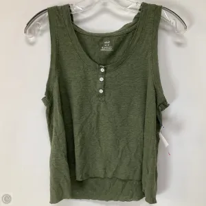 Top Sleeveless By Aerie In Green, Size: M