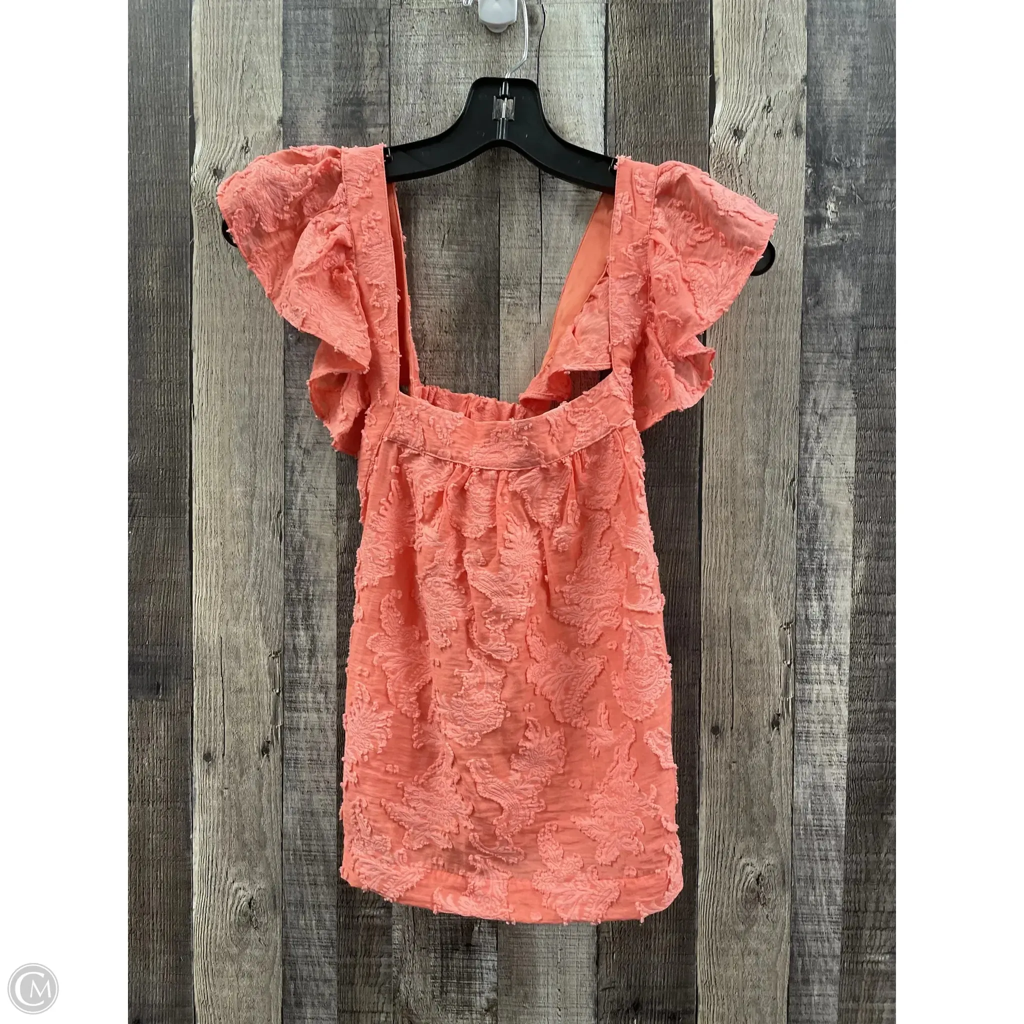 Top Sleeveless By Anthropologie In Orange, Size: Xxsp