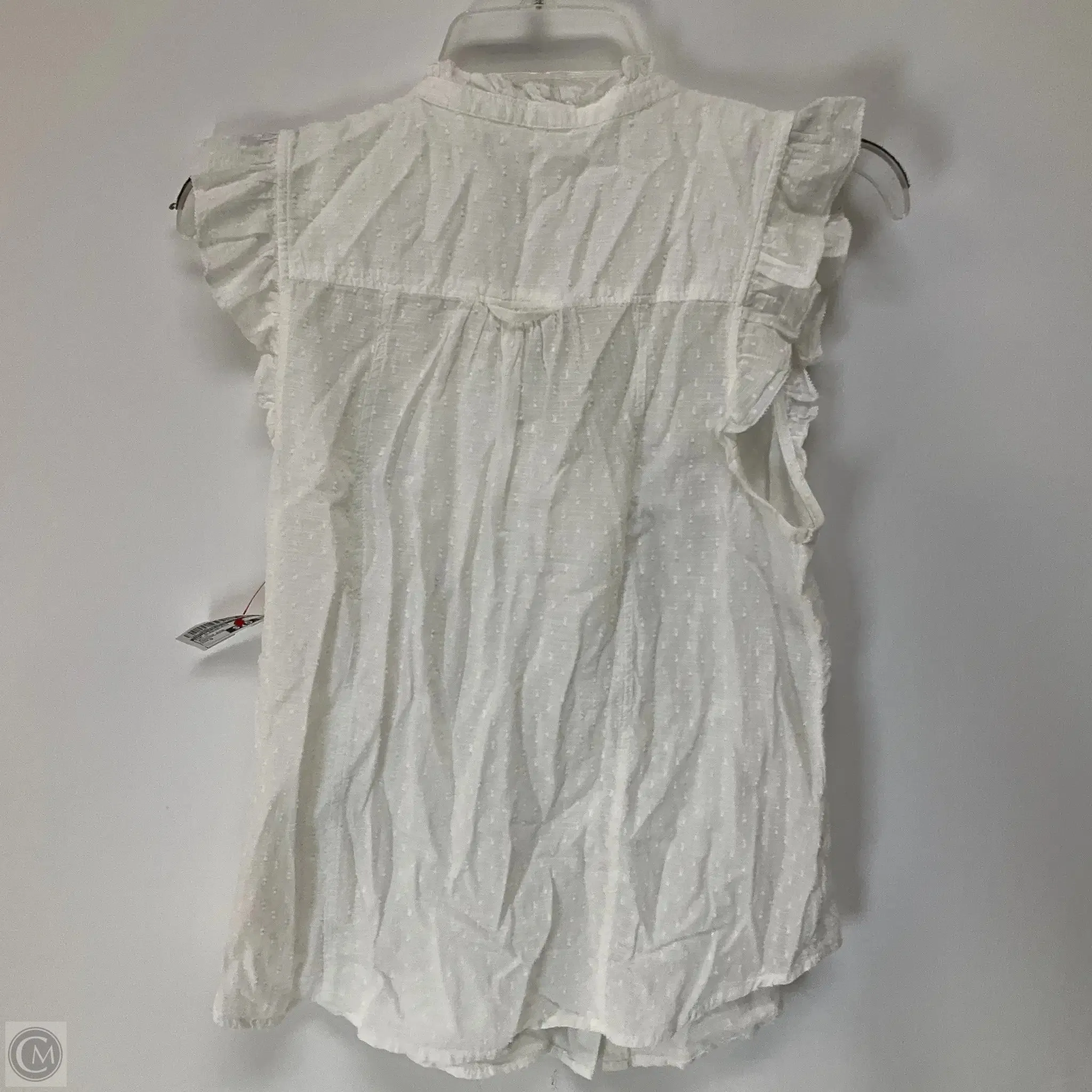 Top Sleeveless By Anthropologie In White, Size: S