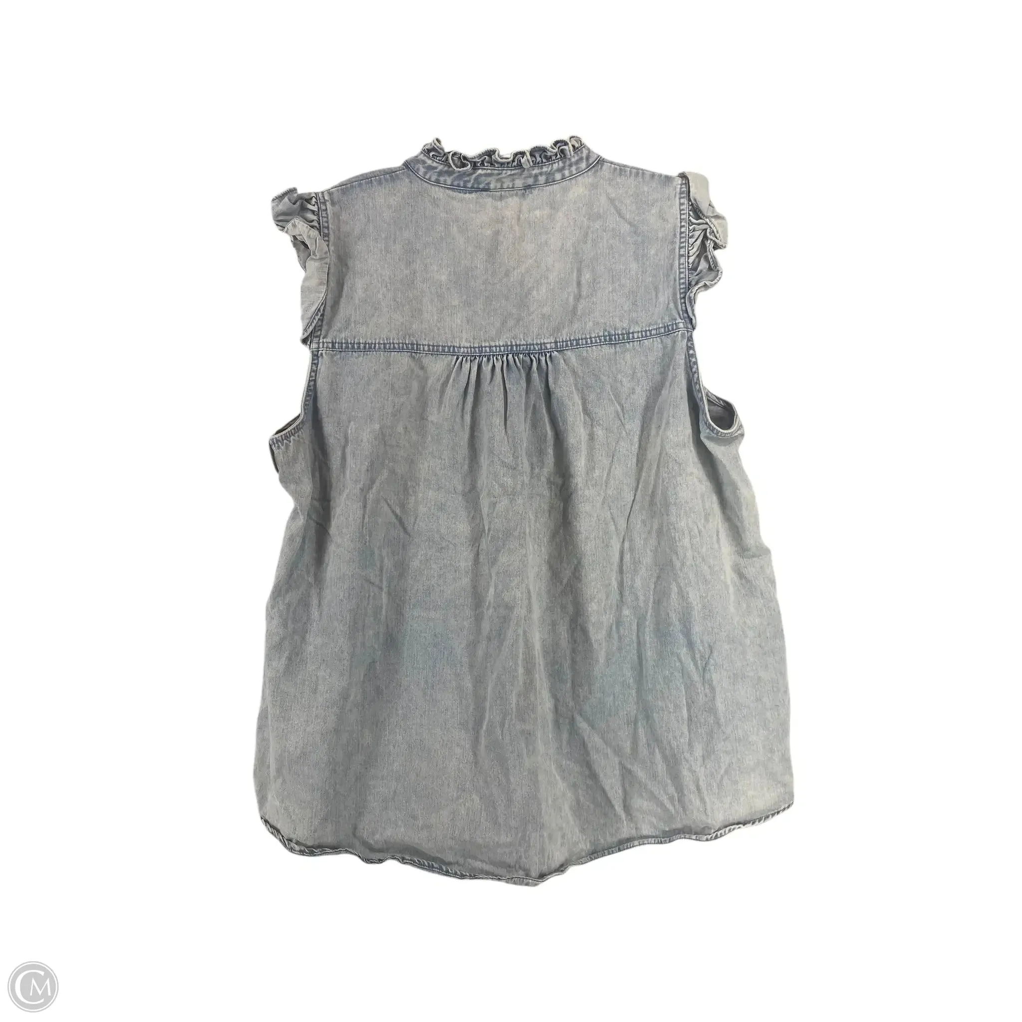 Top Sleeveless By Entro In Blue Denim, Size: Xl