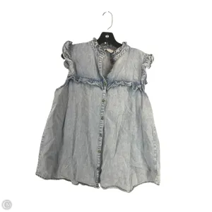 Top Sleeveless By Entro In Blue Denim, Size: Xl