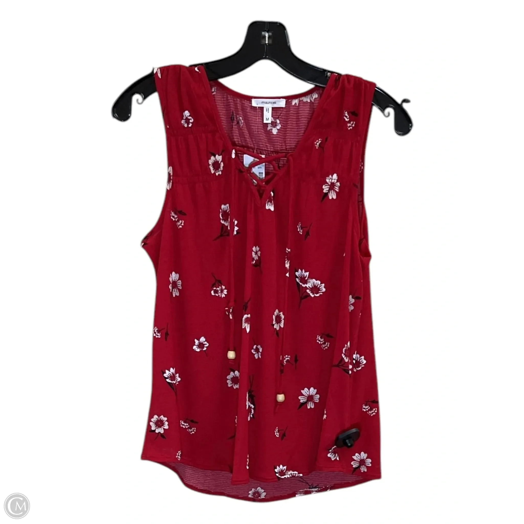 Top Sleeveless By Maurices In Red, Size: M
