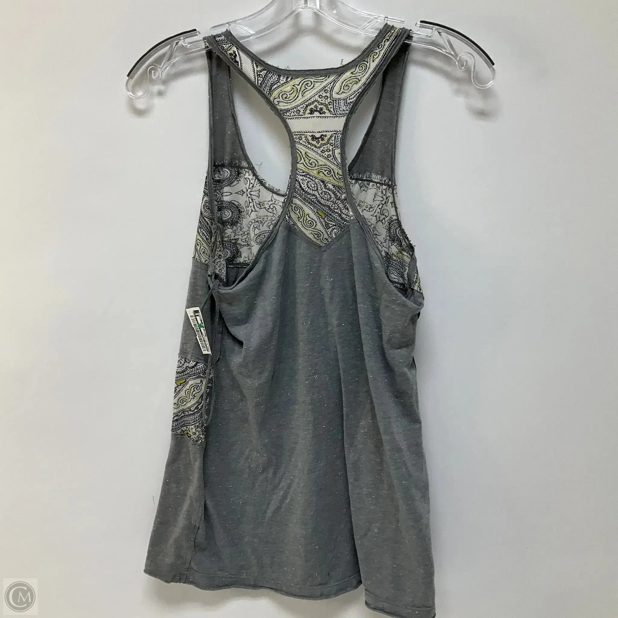 Top Sleeveless By We The Free In Grey & Yellow, Size: S