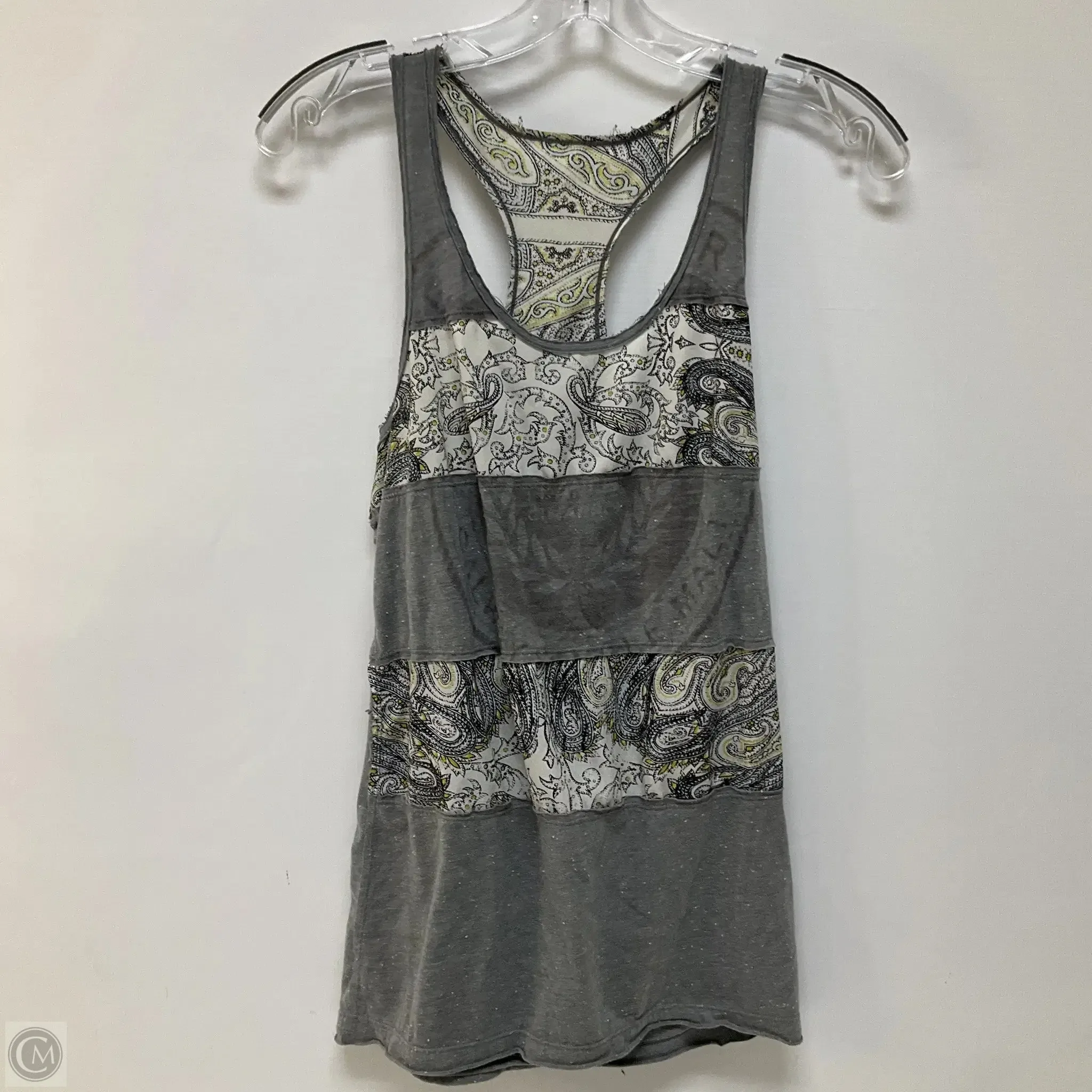 Top Sleeveless By We The Free In Grey & Yellow, Size: S