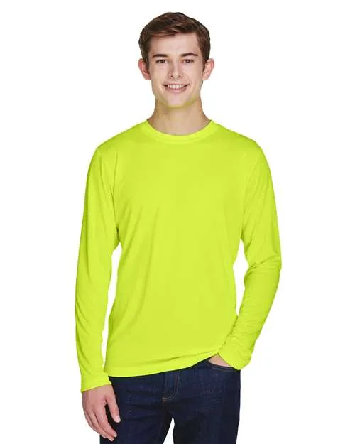 TT11L Men's Zone Performance Long Sleeve T-Shirt - Safety Yellow