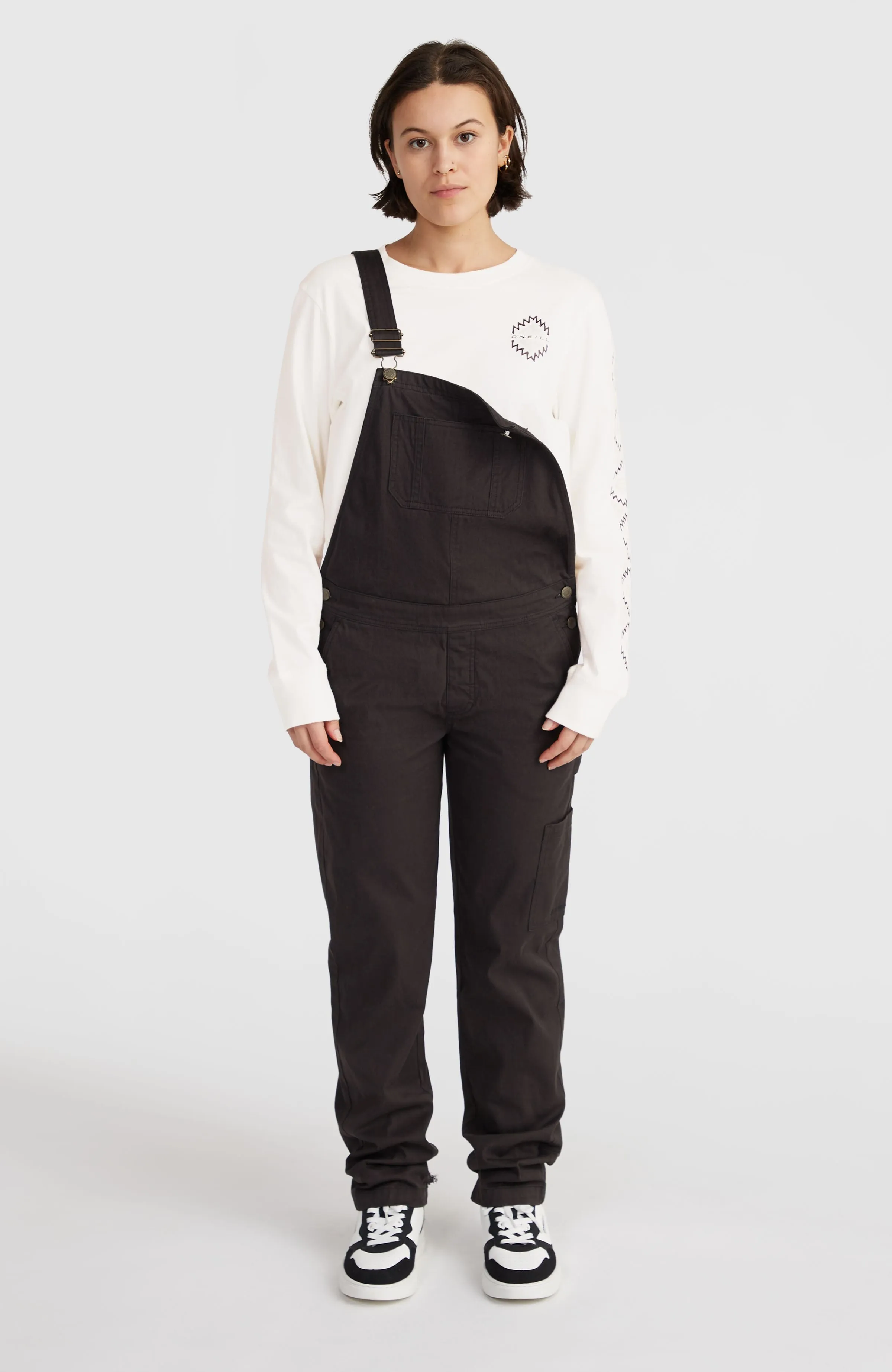 Twill-Latzhose | Black Out