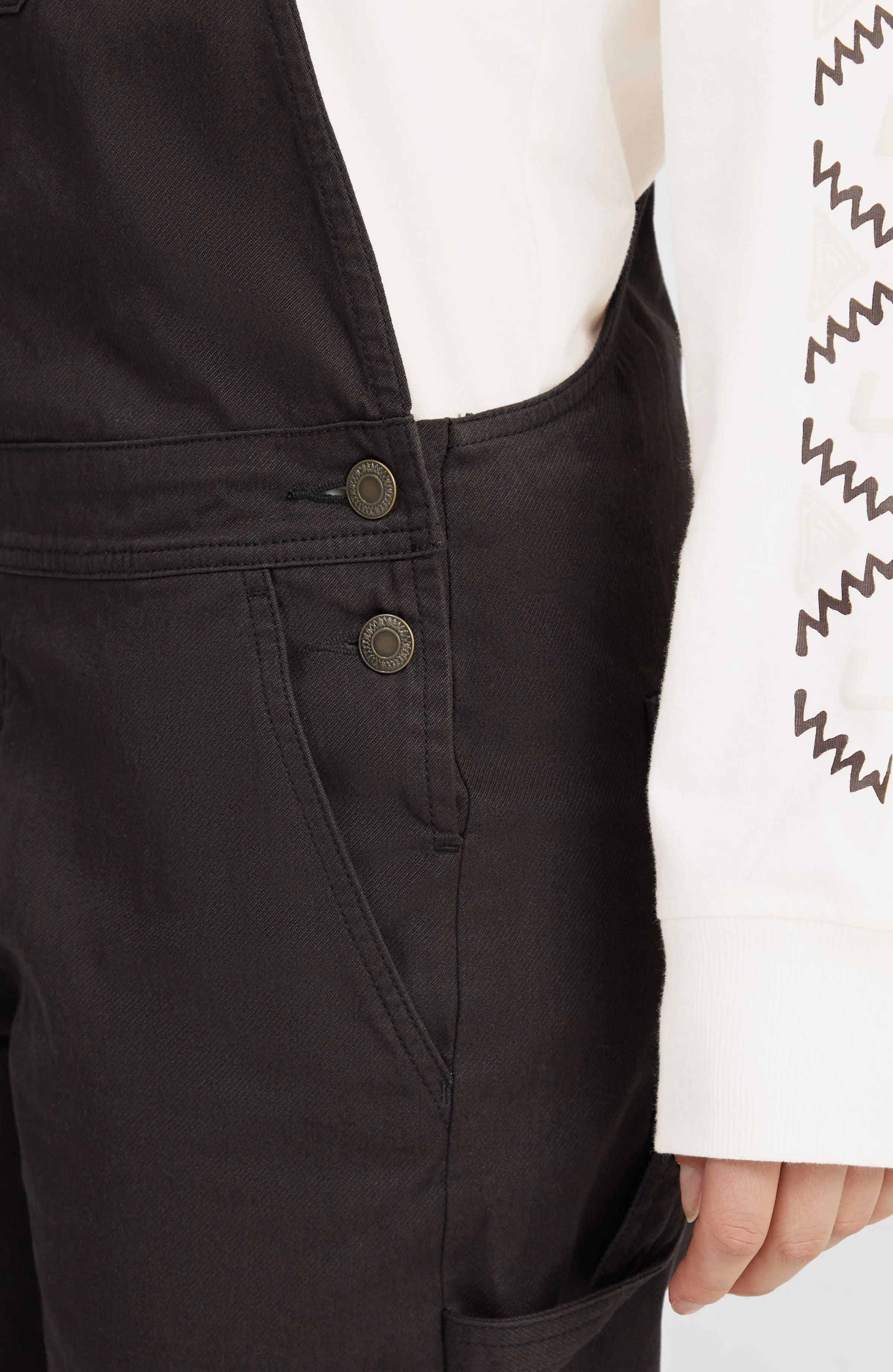Twill-Latzhose | Black Out