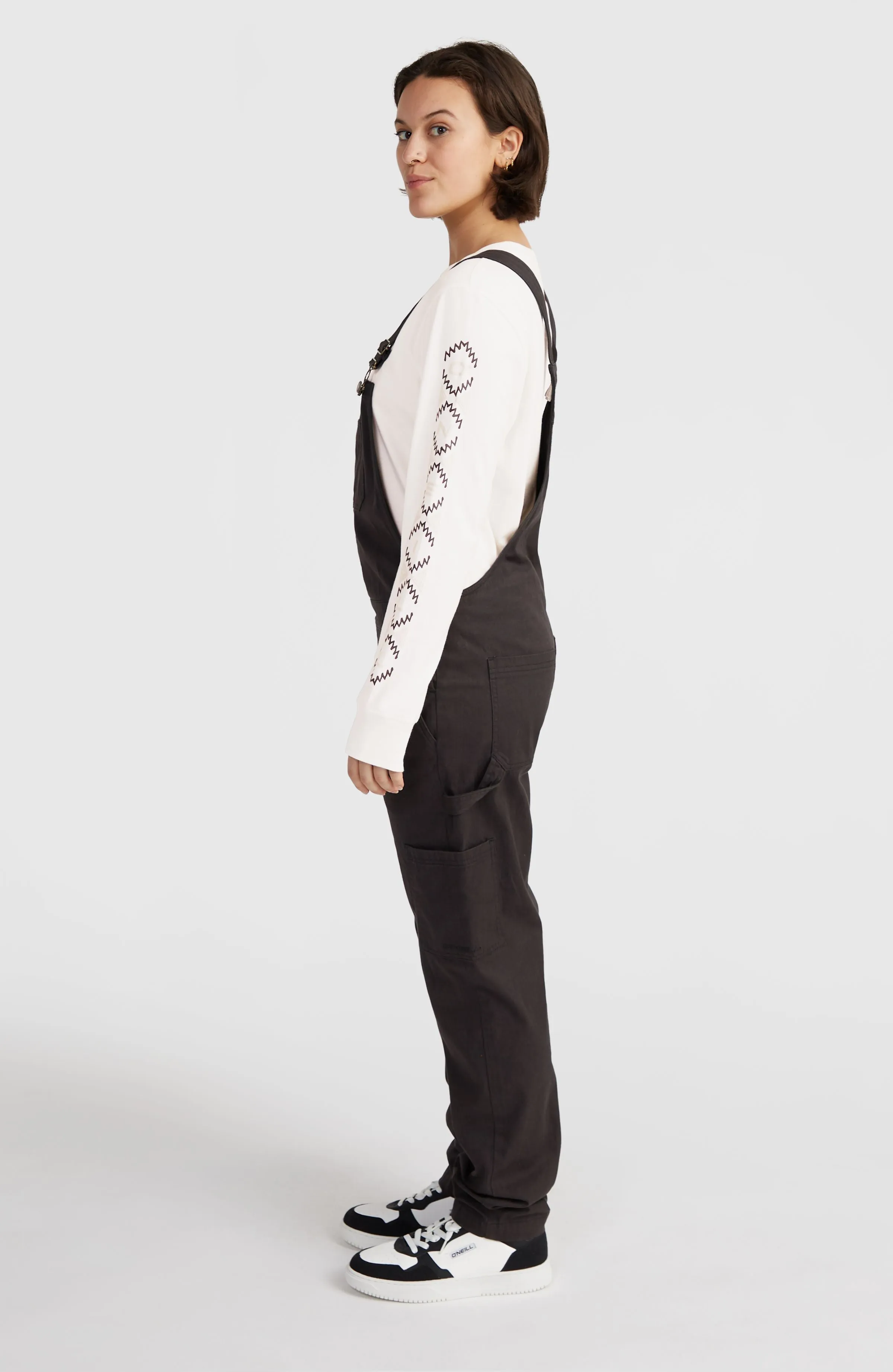 Twill-Latzhose | Black Out