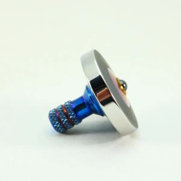 Two Step - Blacked out and polished stainless steel with a heat anodized titanium spindle #1