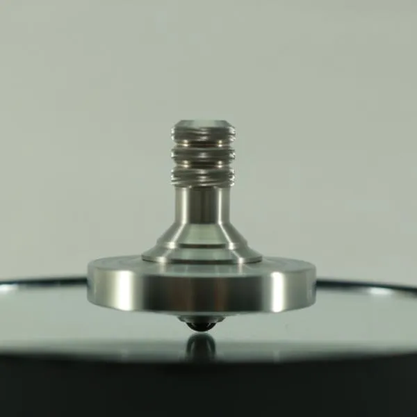 Two Step - Engraved Brushed Stainless Steel Spinning Top