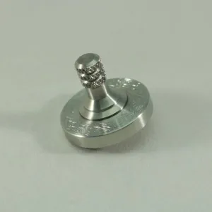 Two Step - Engraved Brushed Stainless Steel Spinning Top