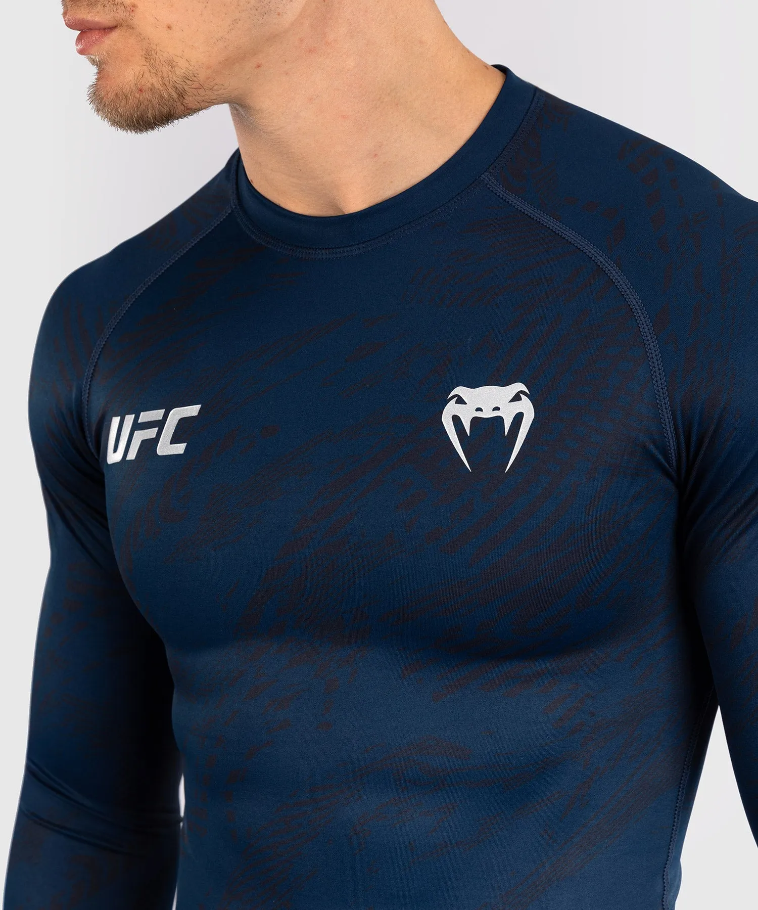 UFC Fusion by Venum Fight Week Performance Rashguard met Lange Mouwen voor Heren - Oceaanblauw