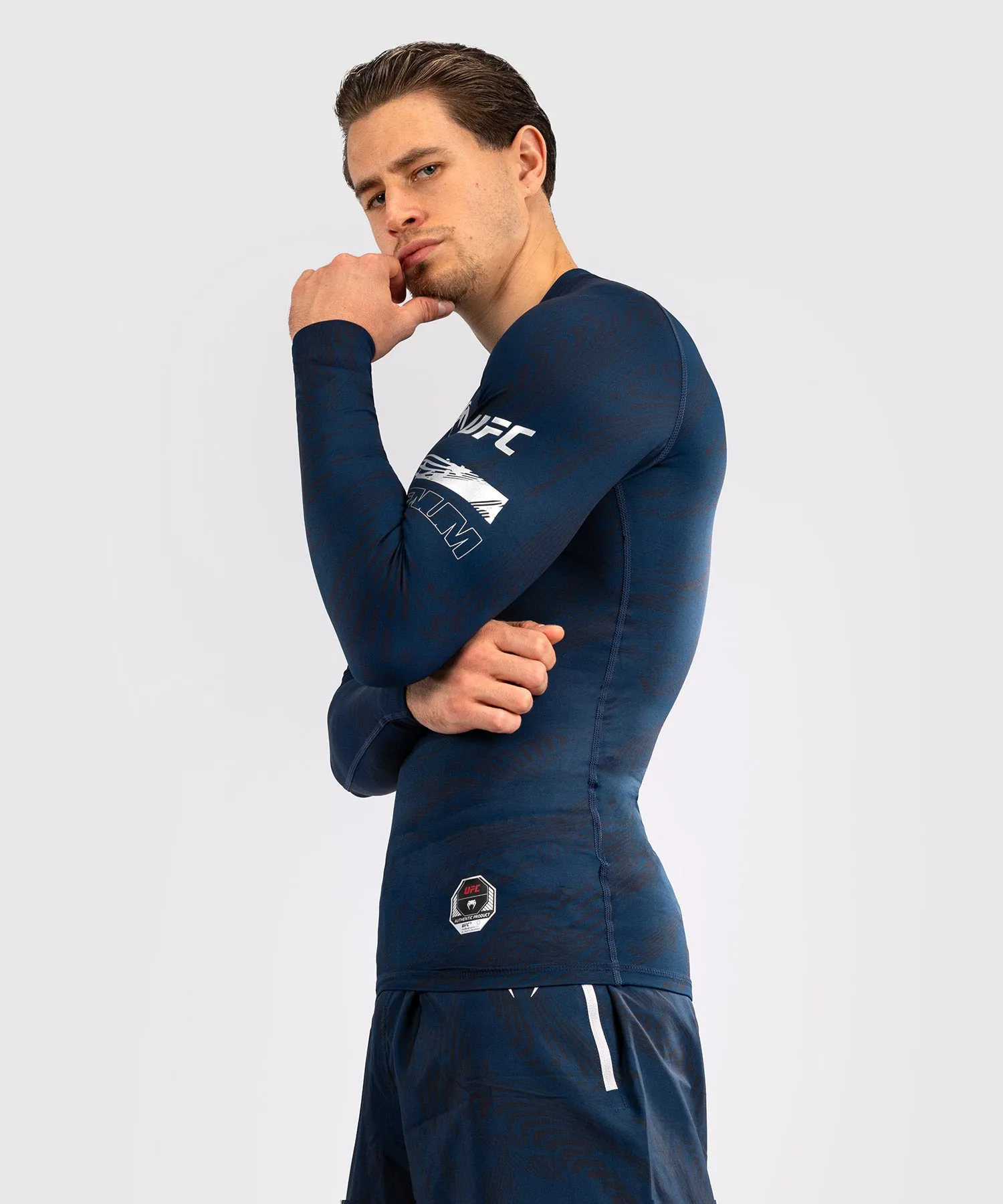 UFC Fusion by Venum Fight Week Performance Rashguard met Lange Mouwen voor Heren - Oceaanblauw