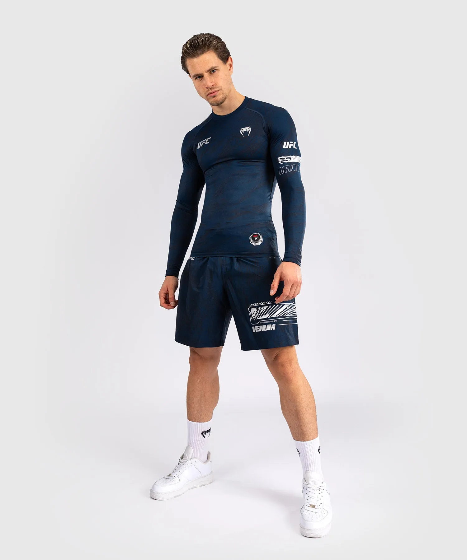 UFC Fusion by Venum Fight Week Performance Rashguard met Lange Mouwen voor Heren - Oceaanblauw