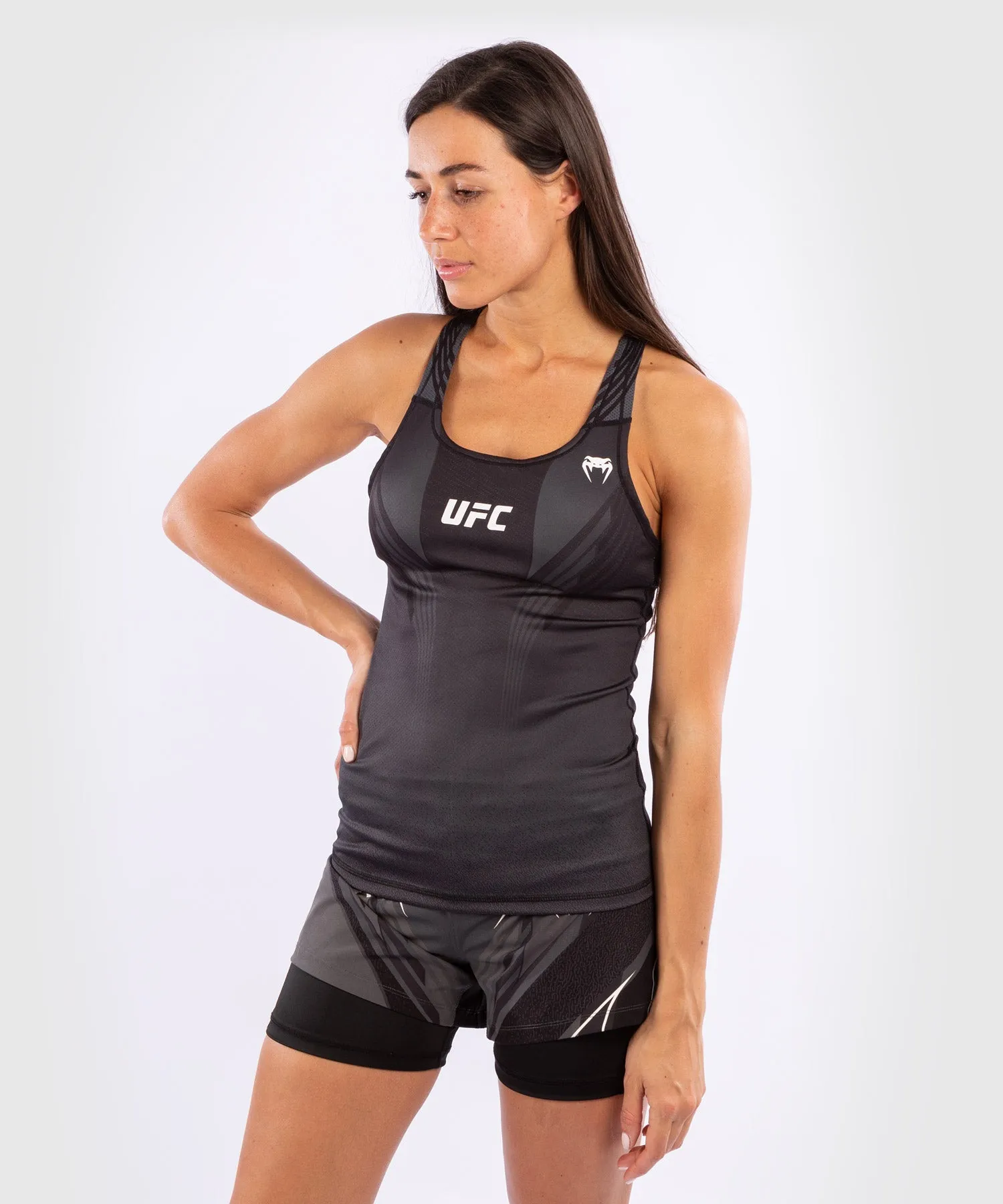 UFC Venum Authentic Fight Night Getailleerde Tanktop met demi-beha - Zwart