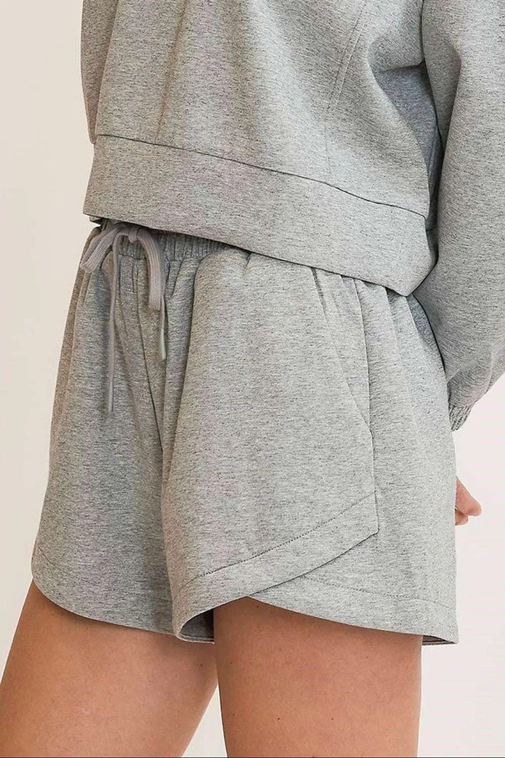 Umgee Full Size Drawstring Sweatshorts with Pockets Plus Size Available