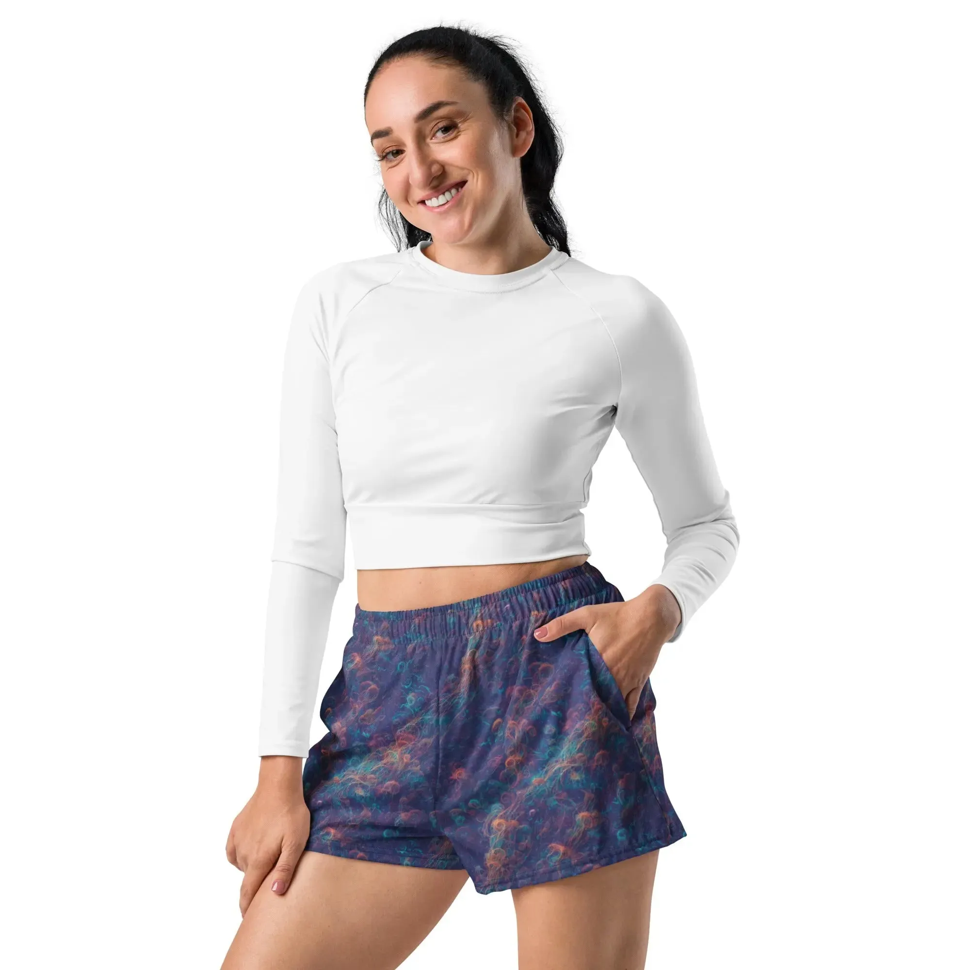 Unisex Athletic Shorts - Galactic Tangle