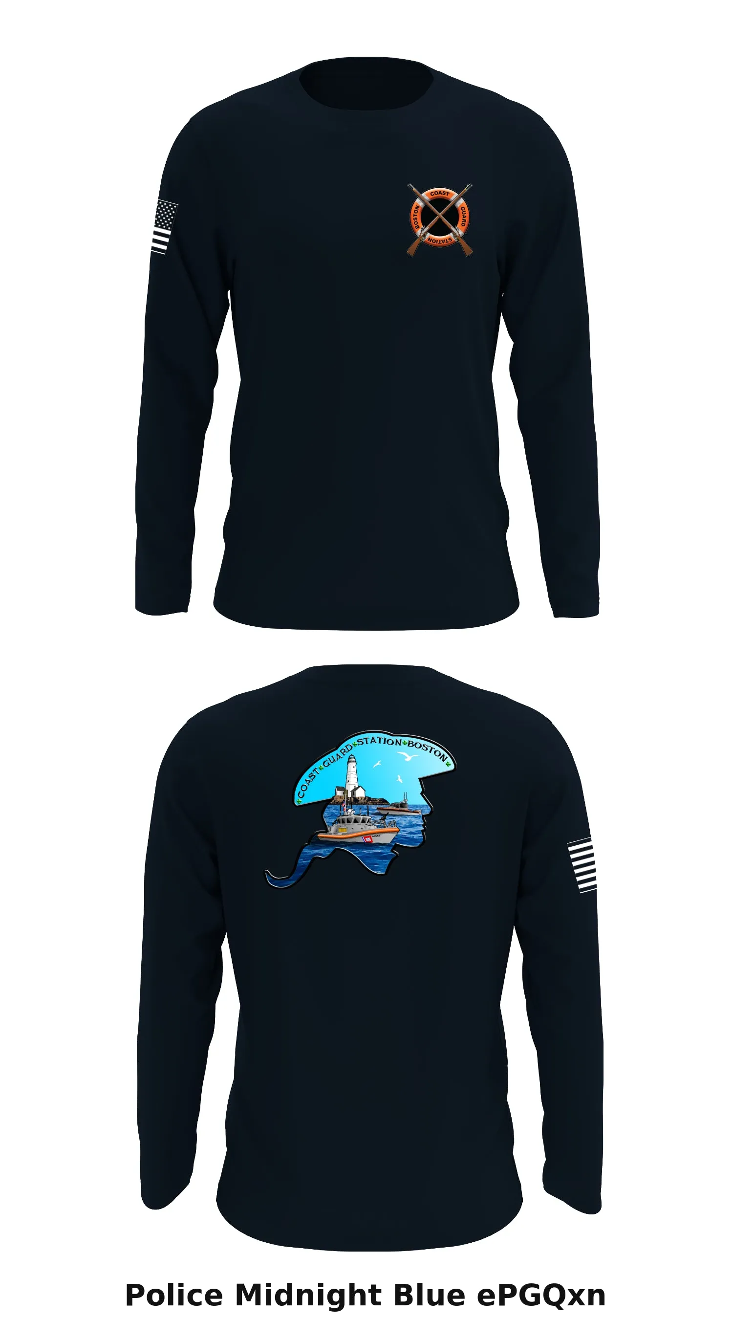 USCG Station Boston Store 1 Core Men's LS Performance Tee - ePGQxn