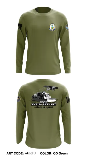 USNS AMELIA EARHART Core Men's LS Performance Tee - ukcqfU