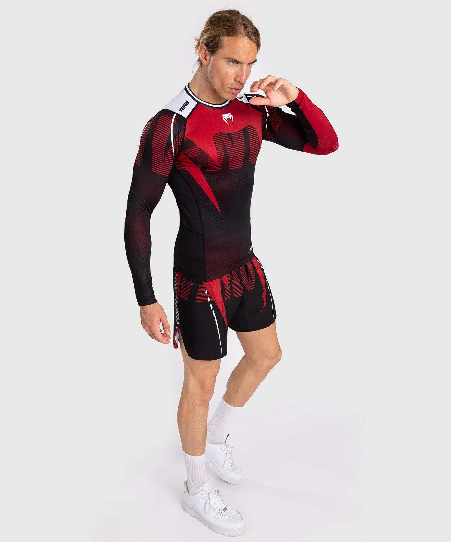 Venum Adrenaline Rashguard Voor Heren Met Lange Mouwen - Red