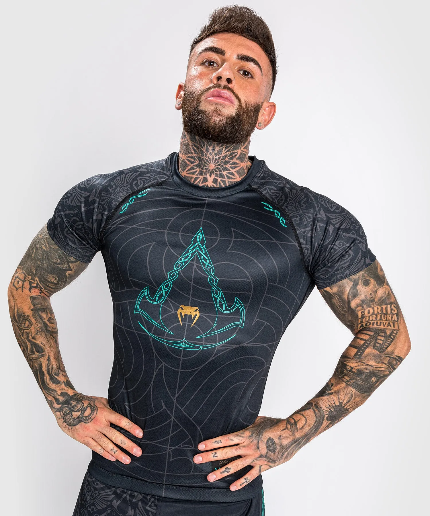Venum Assassin's Creed Reloaded Rashguard - Korte mouwen - Zwart