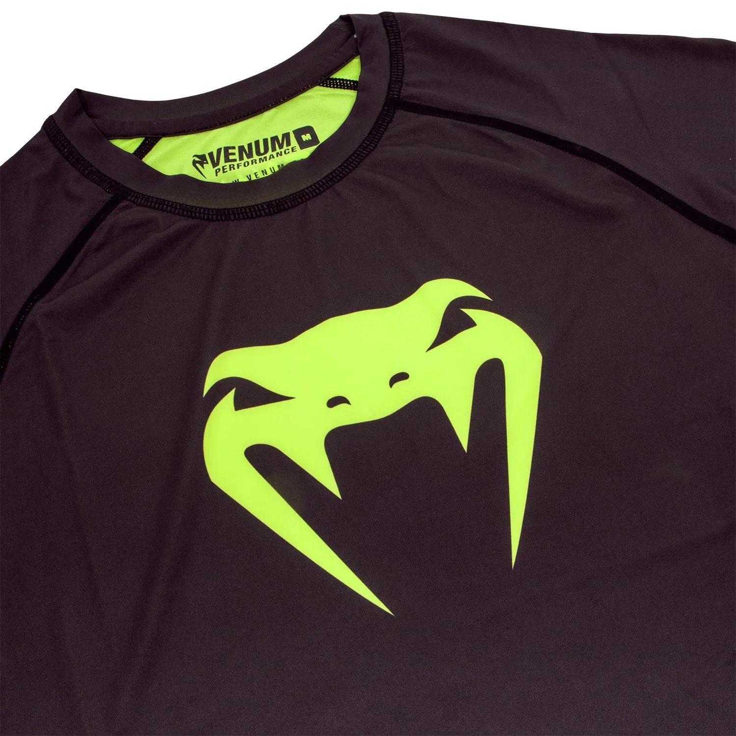 Venum Contender 3.0 Compressie T-shirt - Korte Mouwen - Zwart/Neongeel
