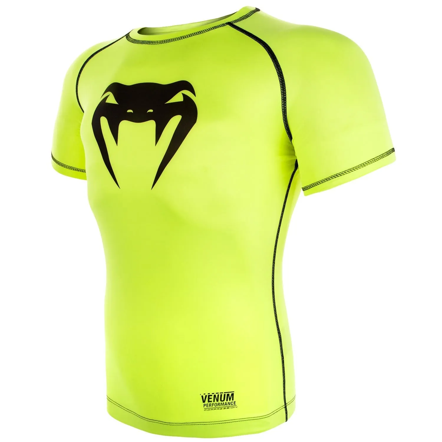 Venum Contender 3.0 Compression T-shirt - Short Sleeves - Neo Yellow/Black