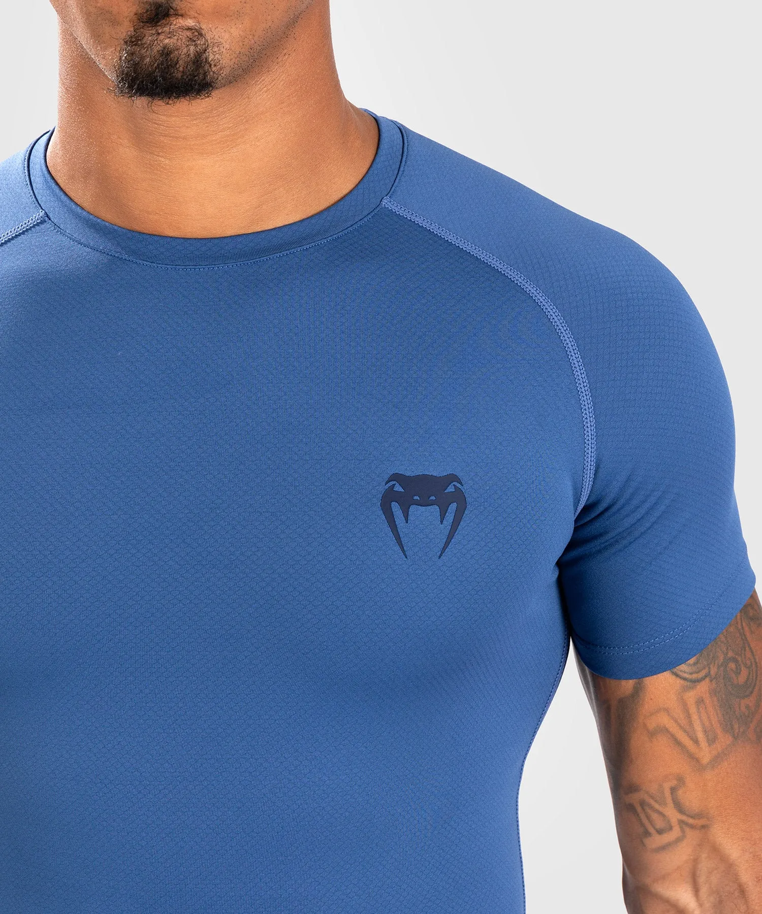 Venum Contender Heren Rashguard met korte mouwen - Blauw