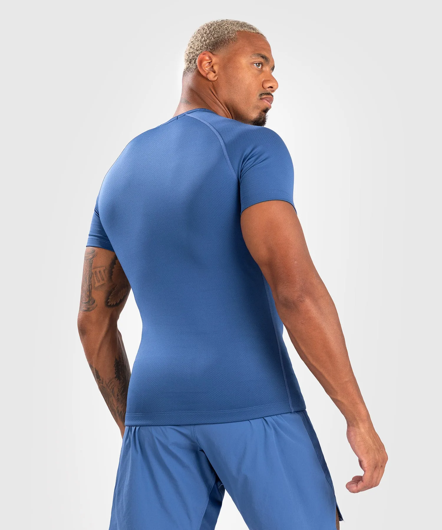 Venum Contender Heren Rashguard met korte mouwen - Blauw