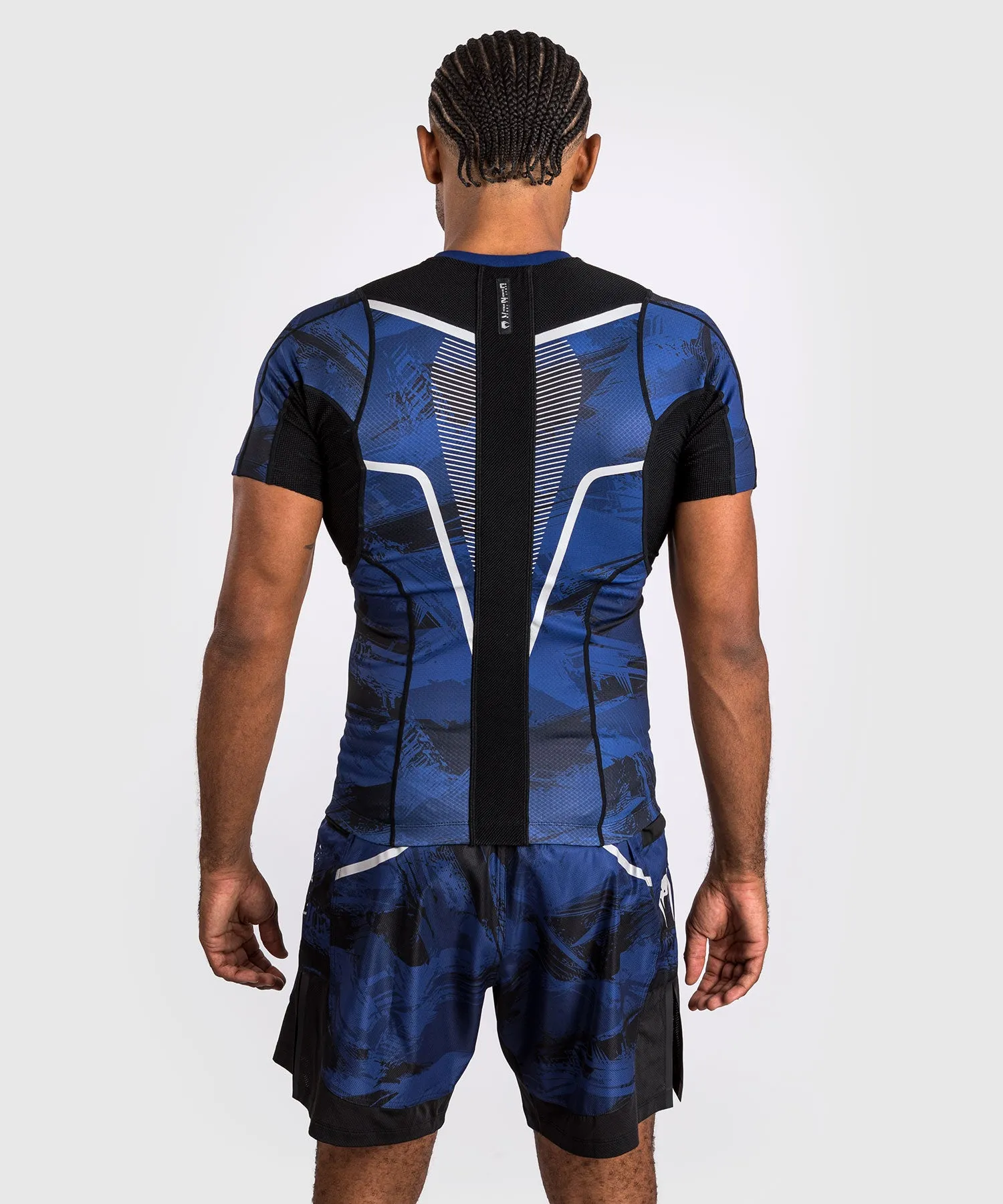Venum Electron 3.0  Rashguard korte mouw - Marineblauw