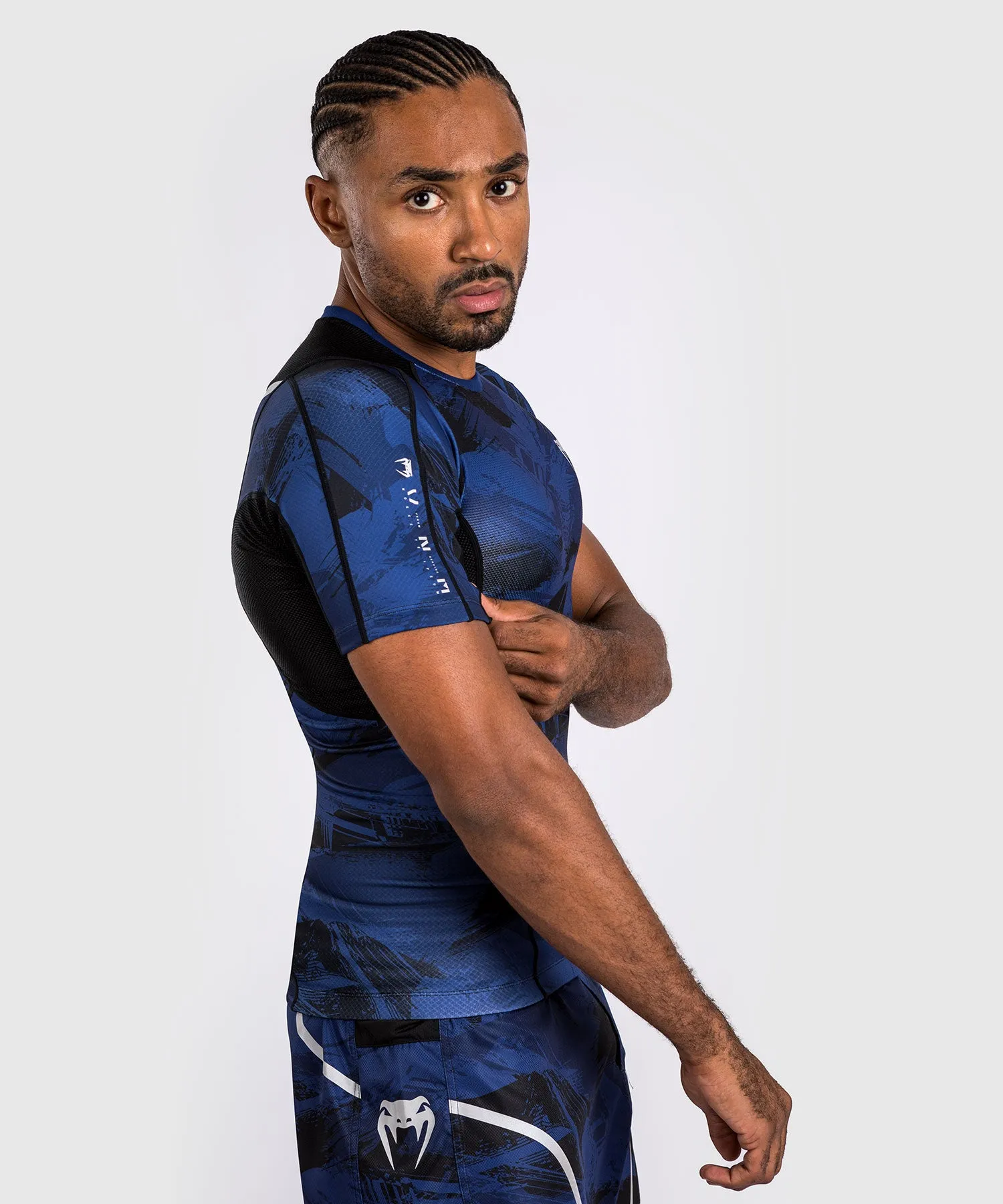Venum Electron 3.0  Rashguard korte mouw - Marineblauw