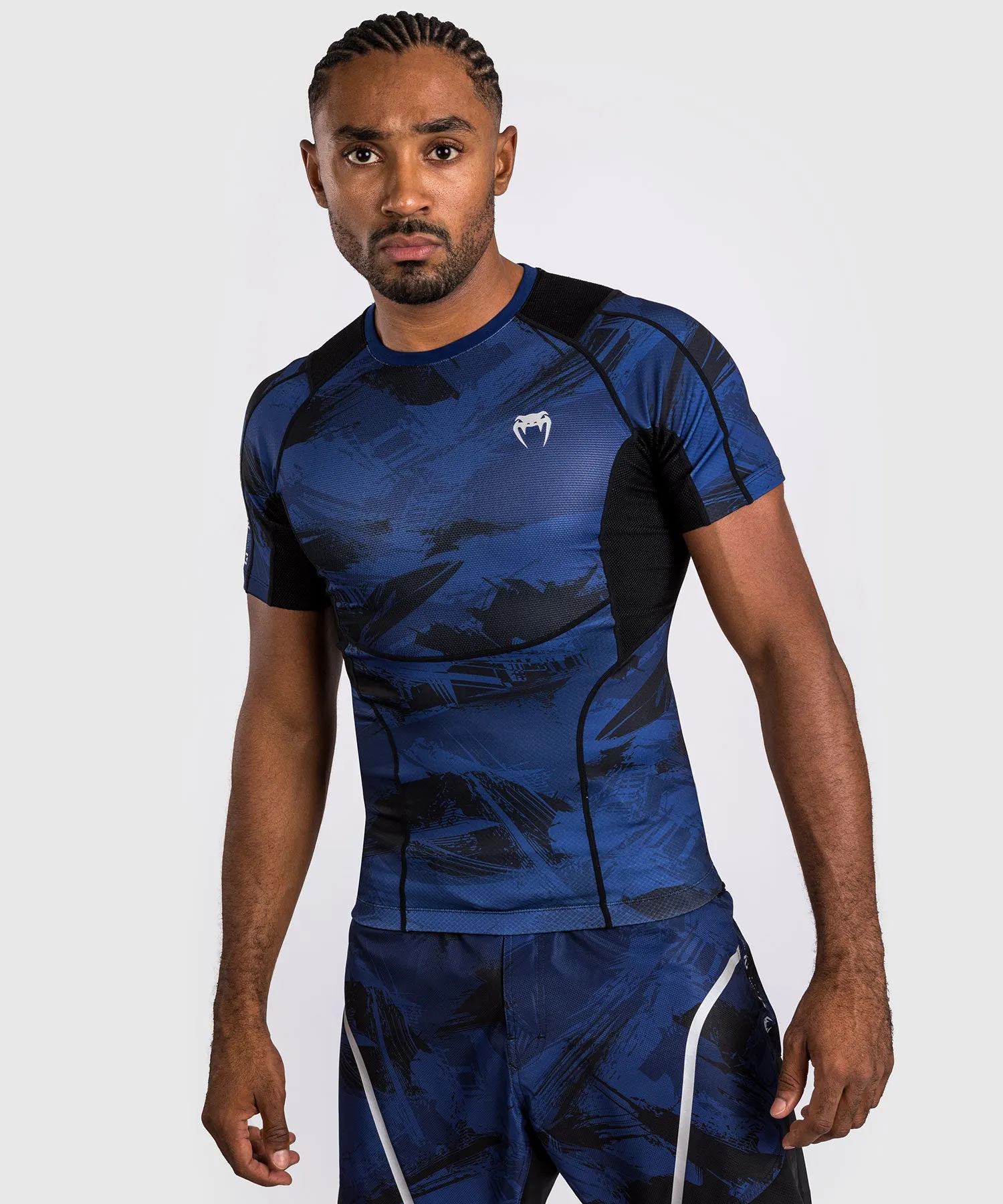 Venum Electron 3.0  Rashguard korte mouw - Marineblauw