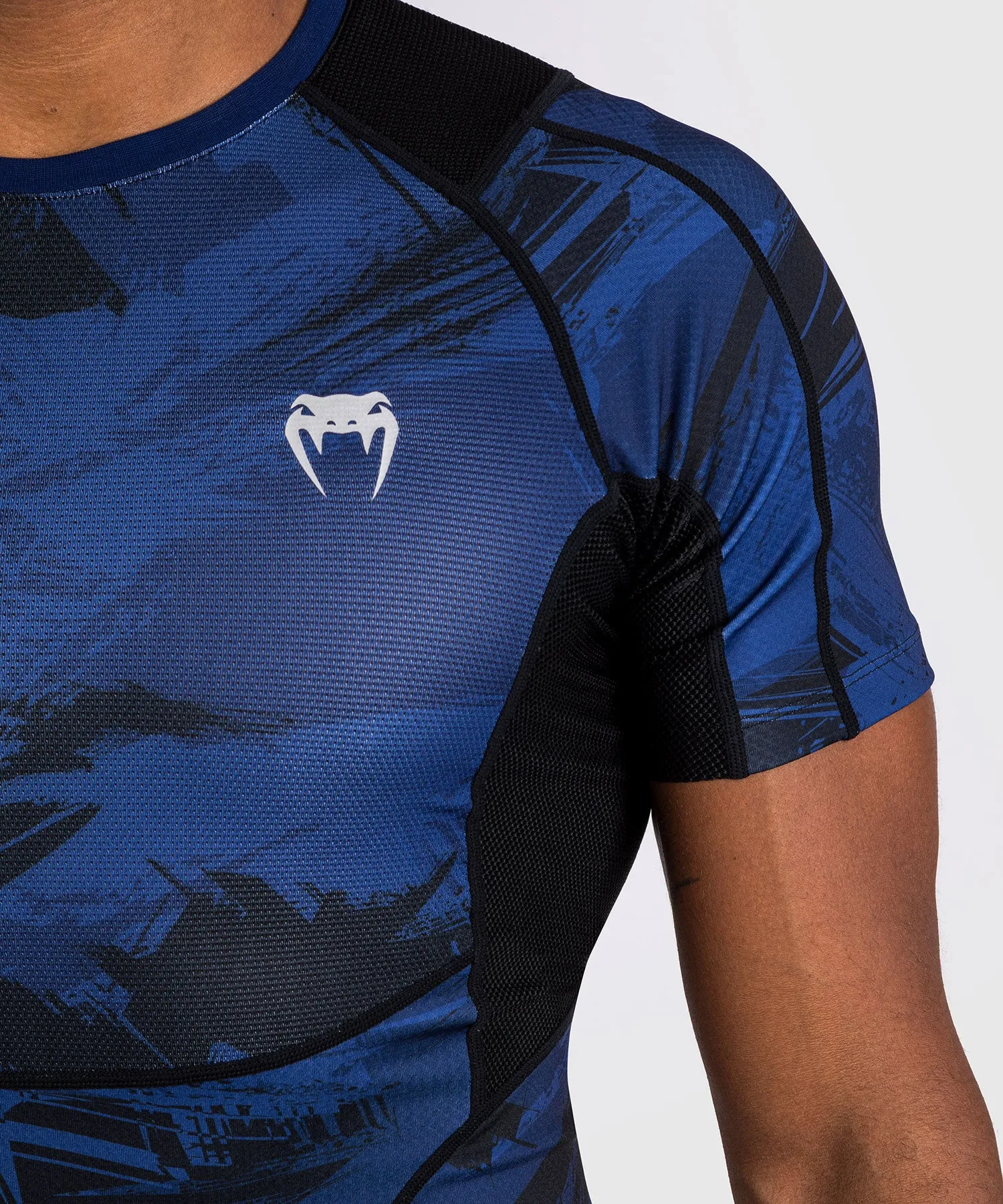 Venum Electron 3.0  Rashguard korte mouw - Marineblauw