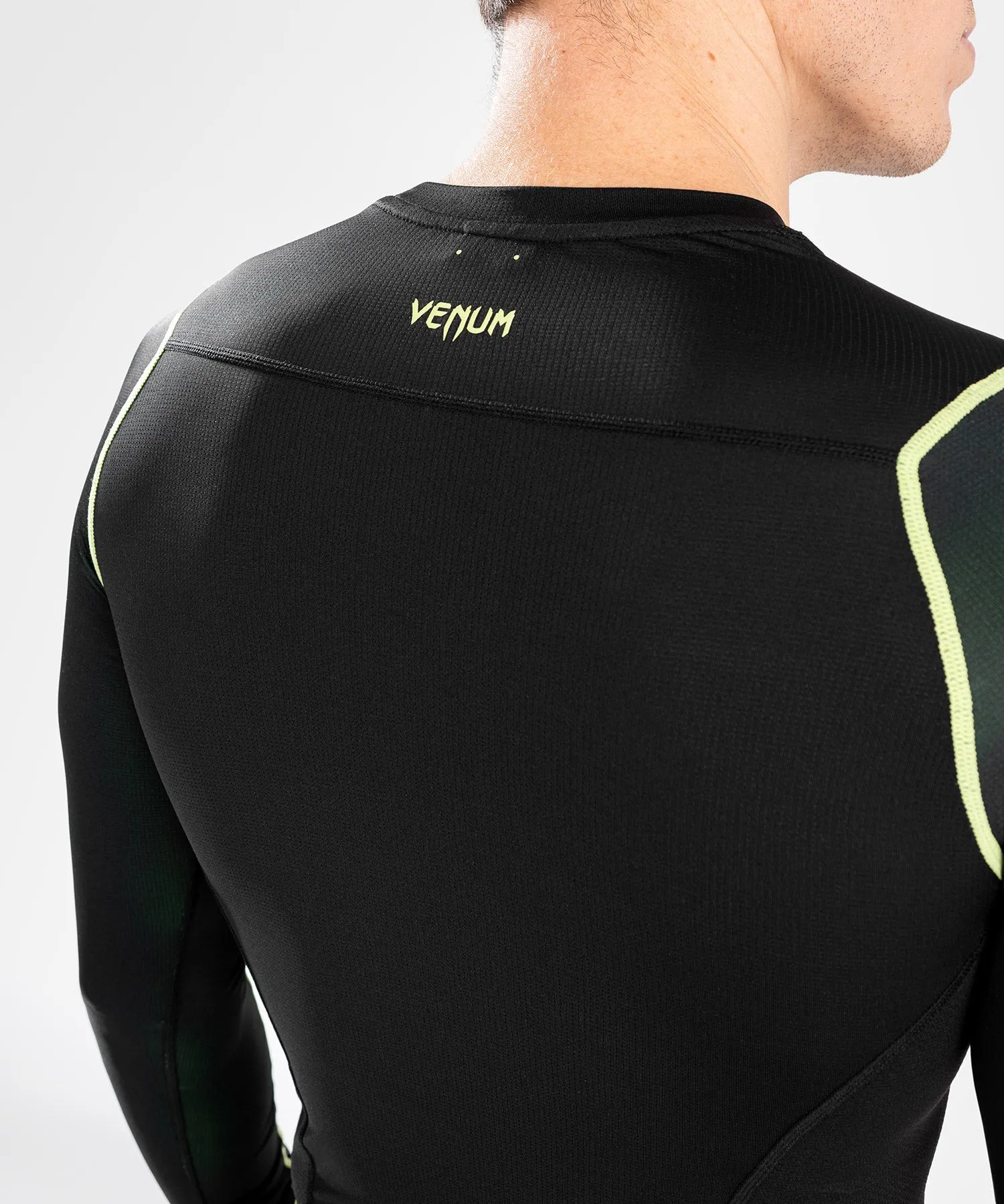 Venum Fusion 2.0  Heren-Rashguard - Lange Mouwen - Zwart/Geel