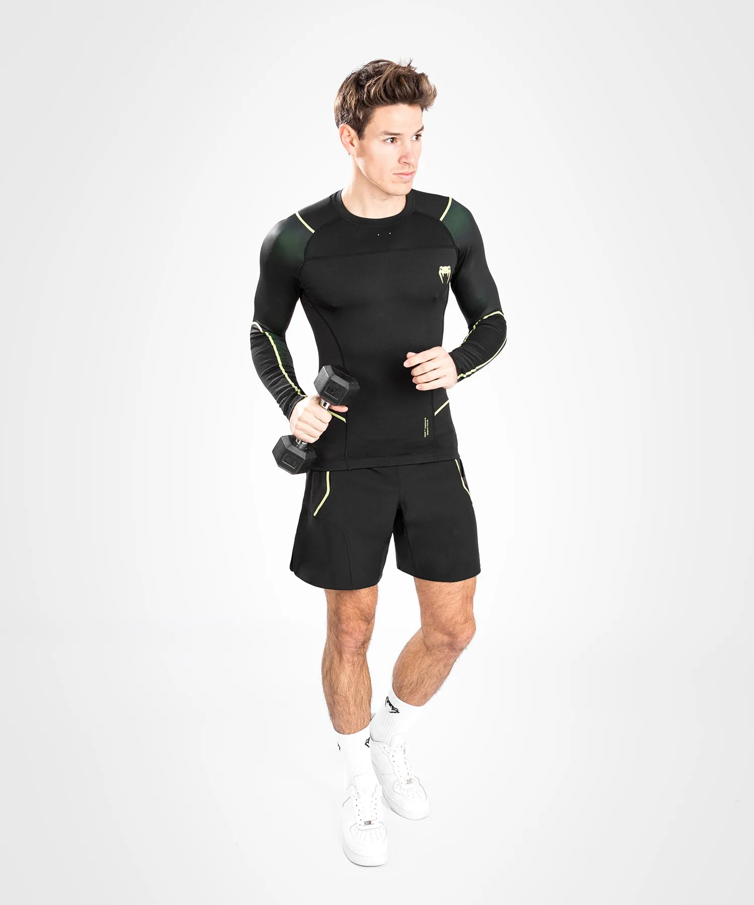 Venum Fusion 2.0  Heren-Rashguard - Lange Mouwen - Zwart/Geel