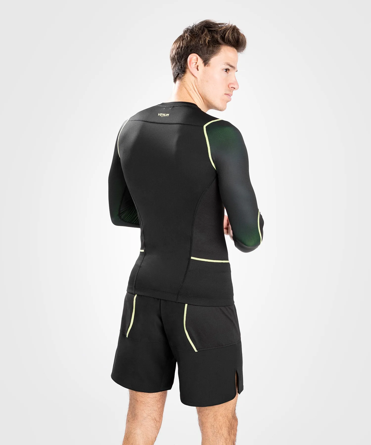 Venum Fusion 2.0  Heren-Rashguard - Lange Mouwen - Zwart/Geel
