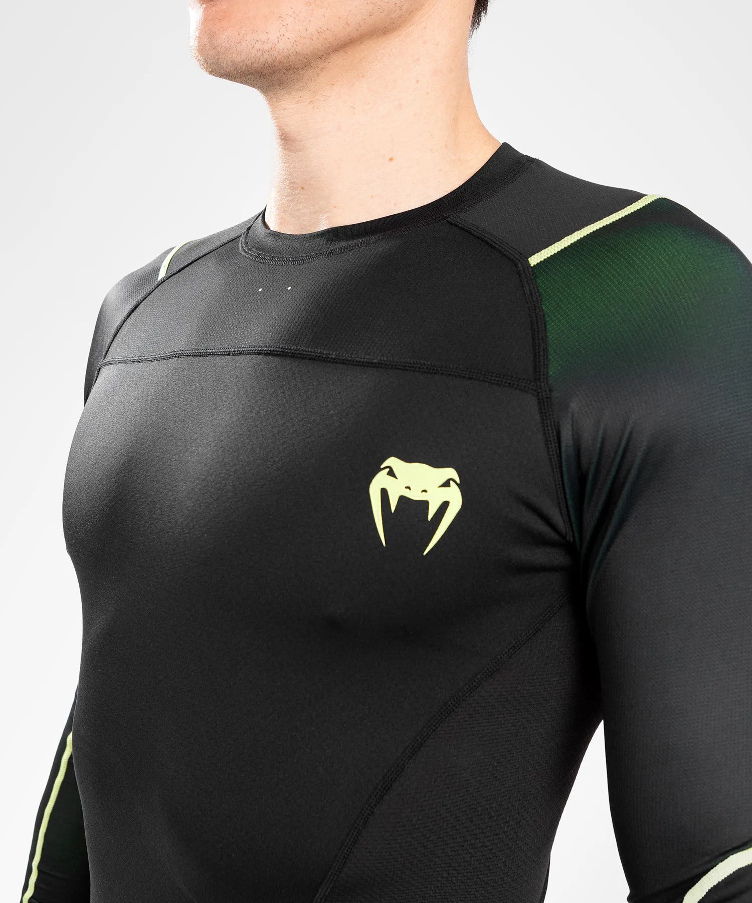 Venum Fusion 2.0  Heren-Rashguard - Lange Mouwen - Zwart/Geel