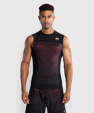Venum G-Fit Air Rashguard Senza Maniche da Uomo - Nero Profondo/Rosso Fuoco